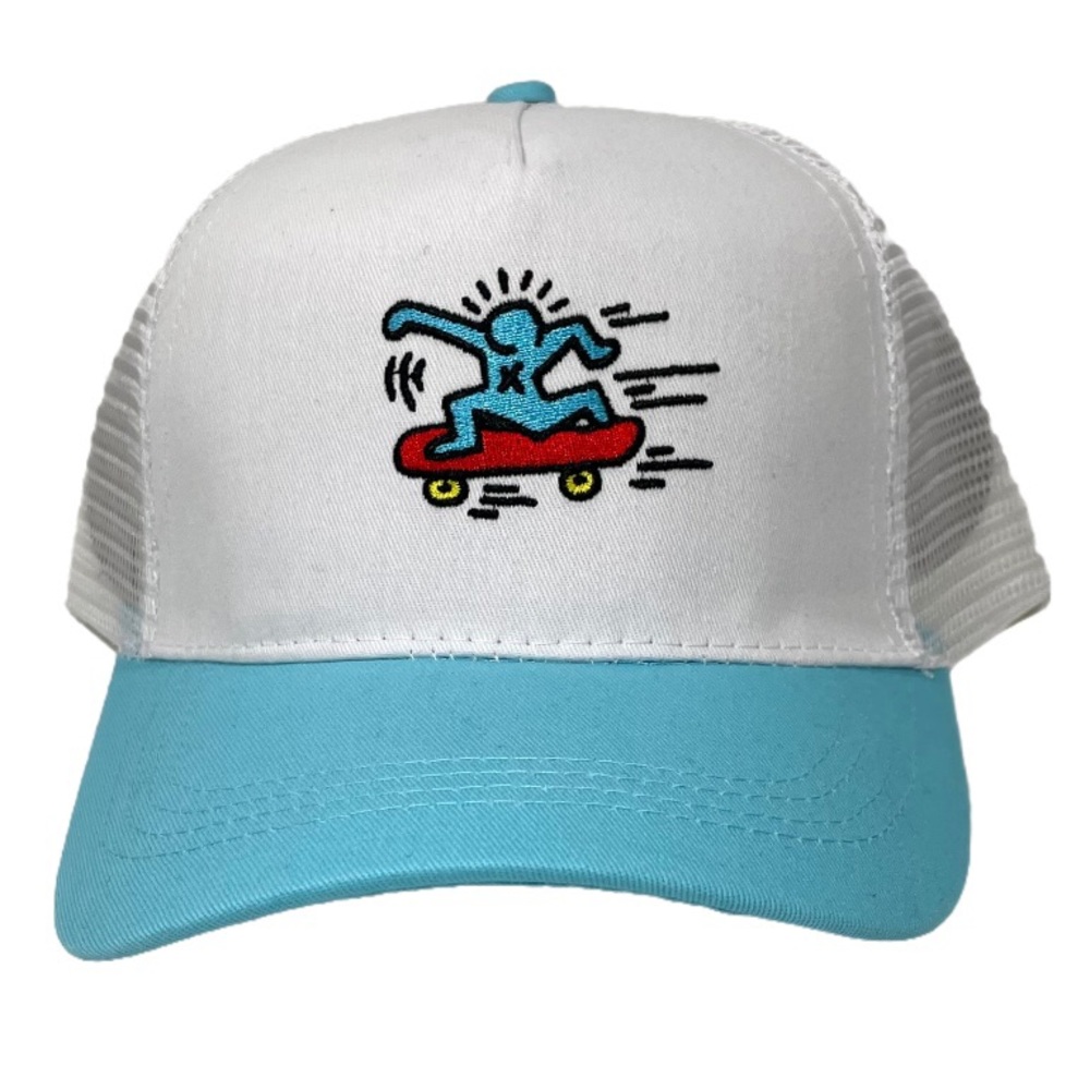Keith Haring Embroidered Snap Back Trucker Hat